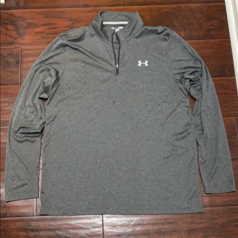 Men’s Gray Under Armour Pullover Half Zip